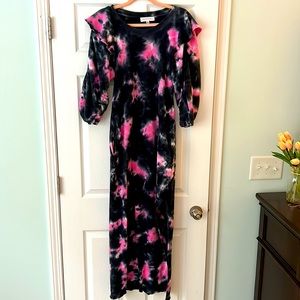 Something Navy maxi tie dye sweatshirt dress. Size M